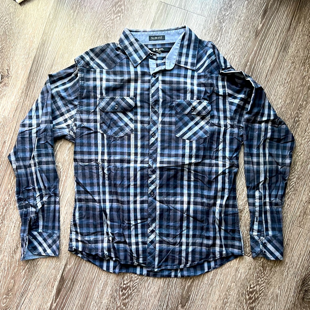 Black | Men’s button up shirt